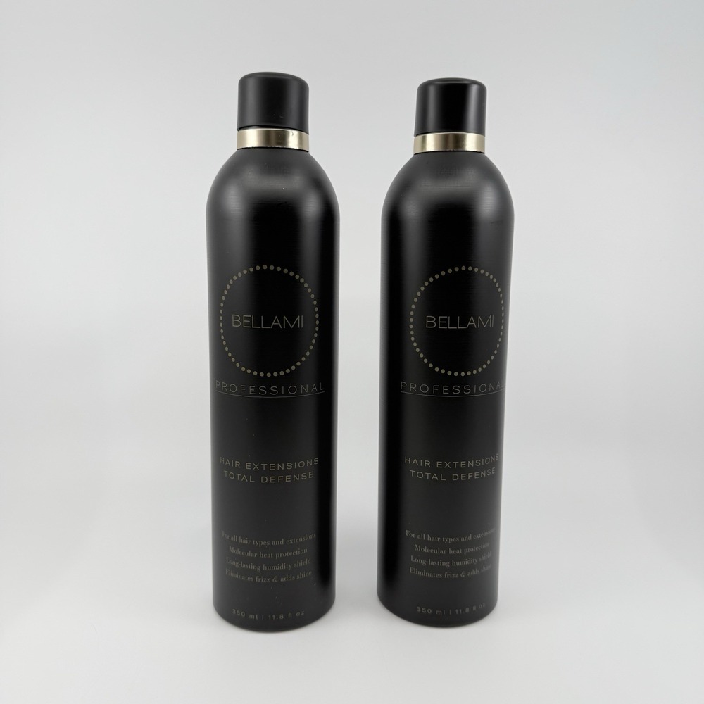 2 PACK Bellami Hair Extensions Total Defense Heat Protection Spray 11.8oz NEW